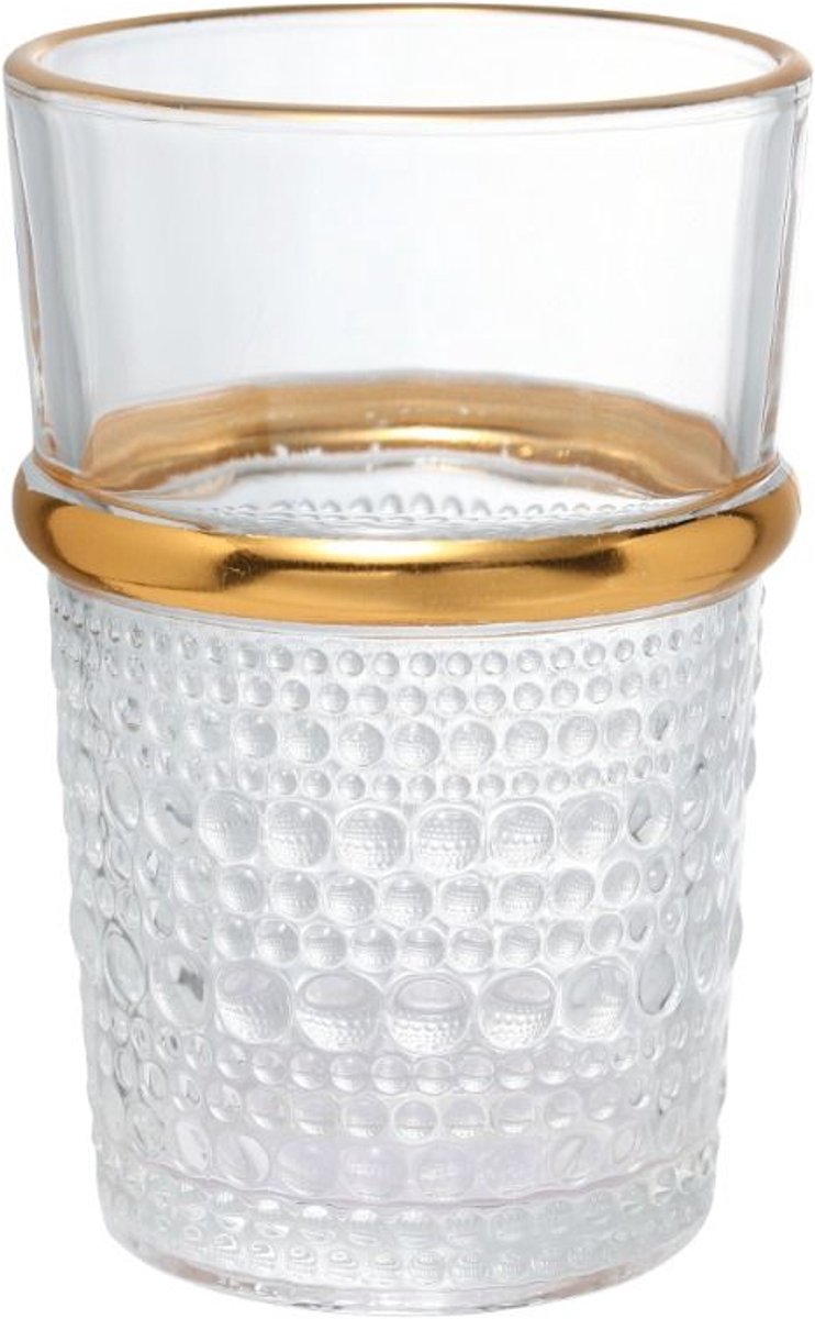 Bricard Haza Glazenset - Goud - 12-delig - 200ml - Marokkaanse Theeglazen