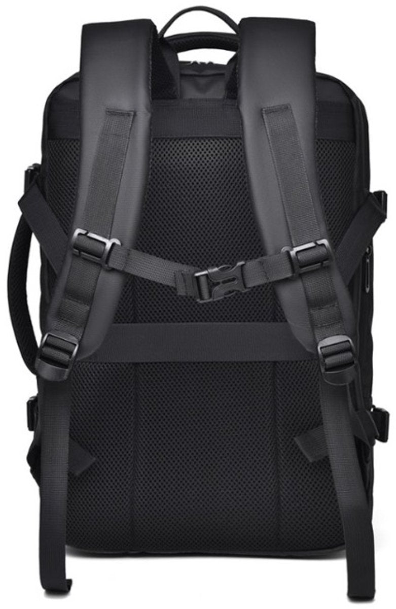 Hauskraft Rugzak met USB-Poort - Zwart - Rugzak voor Reizen - Reistas Handbagage - Reis Backpack - Rugtas Heren en Dames