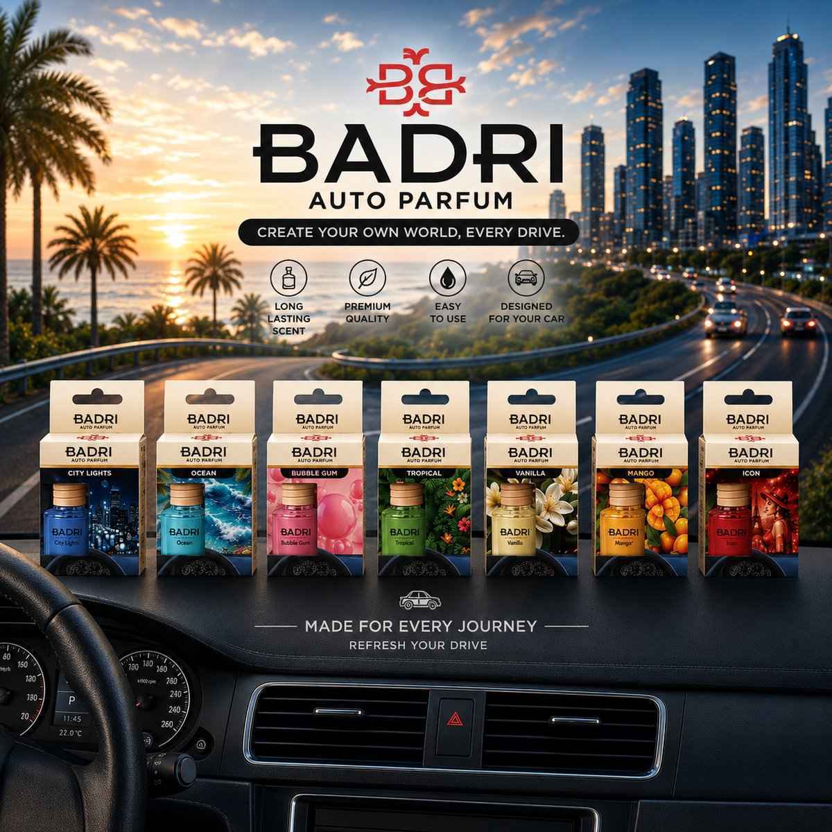 BADRI Auto Parfum Ocean autoparfum productafbeelding 3