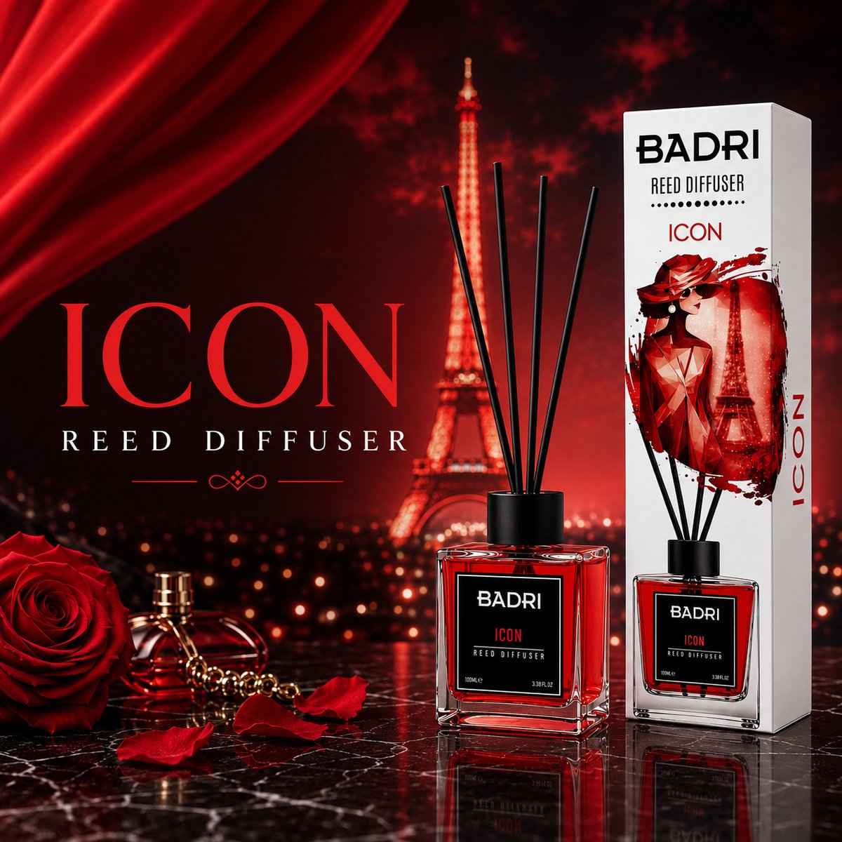 BADRI Geurstokjes Icon 100ML geurstokjes productafbeelding 2