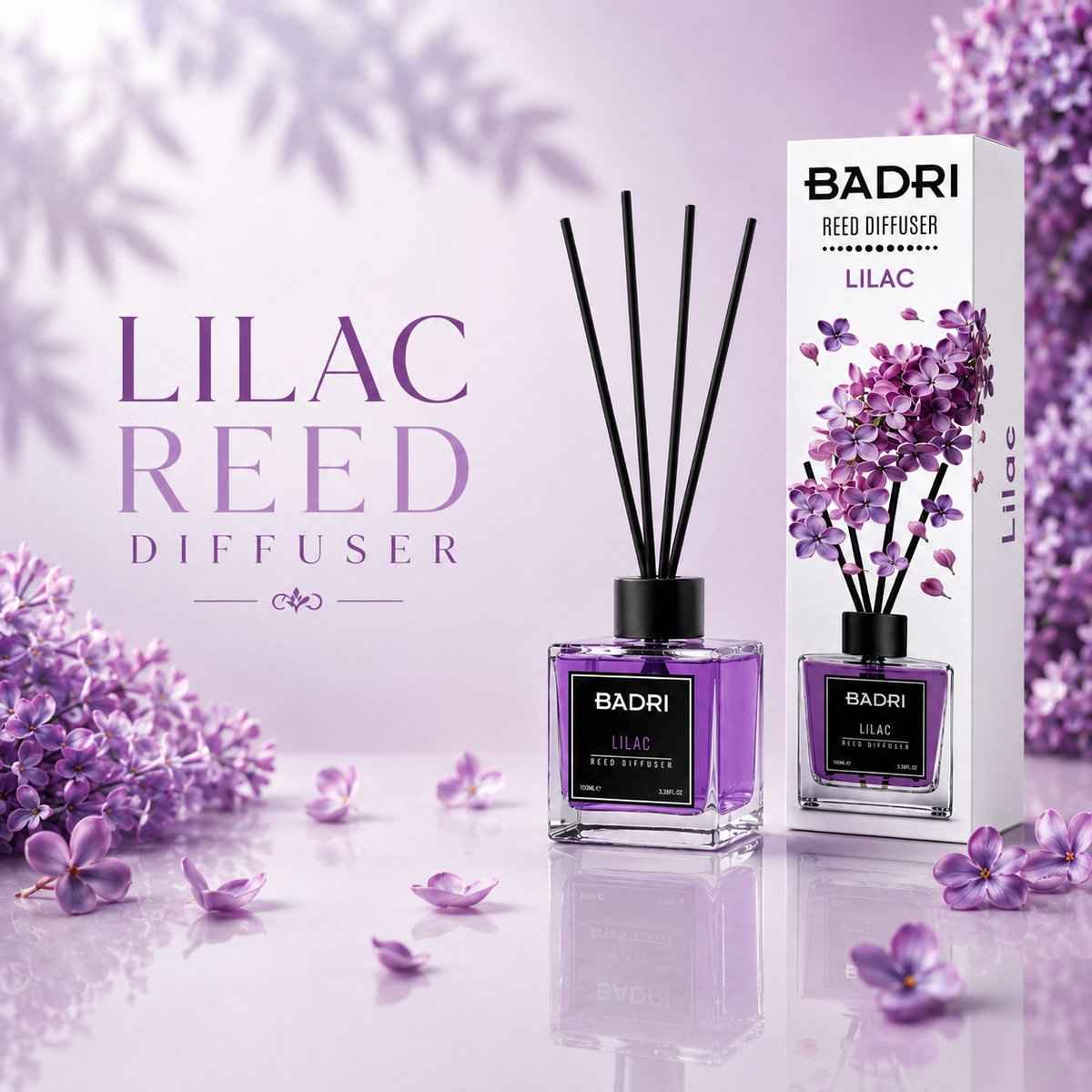 BADRI Geurstokjes Lilac 100ML geurstokjes productafbeelding 2