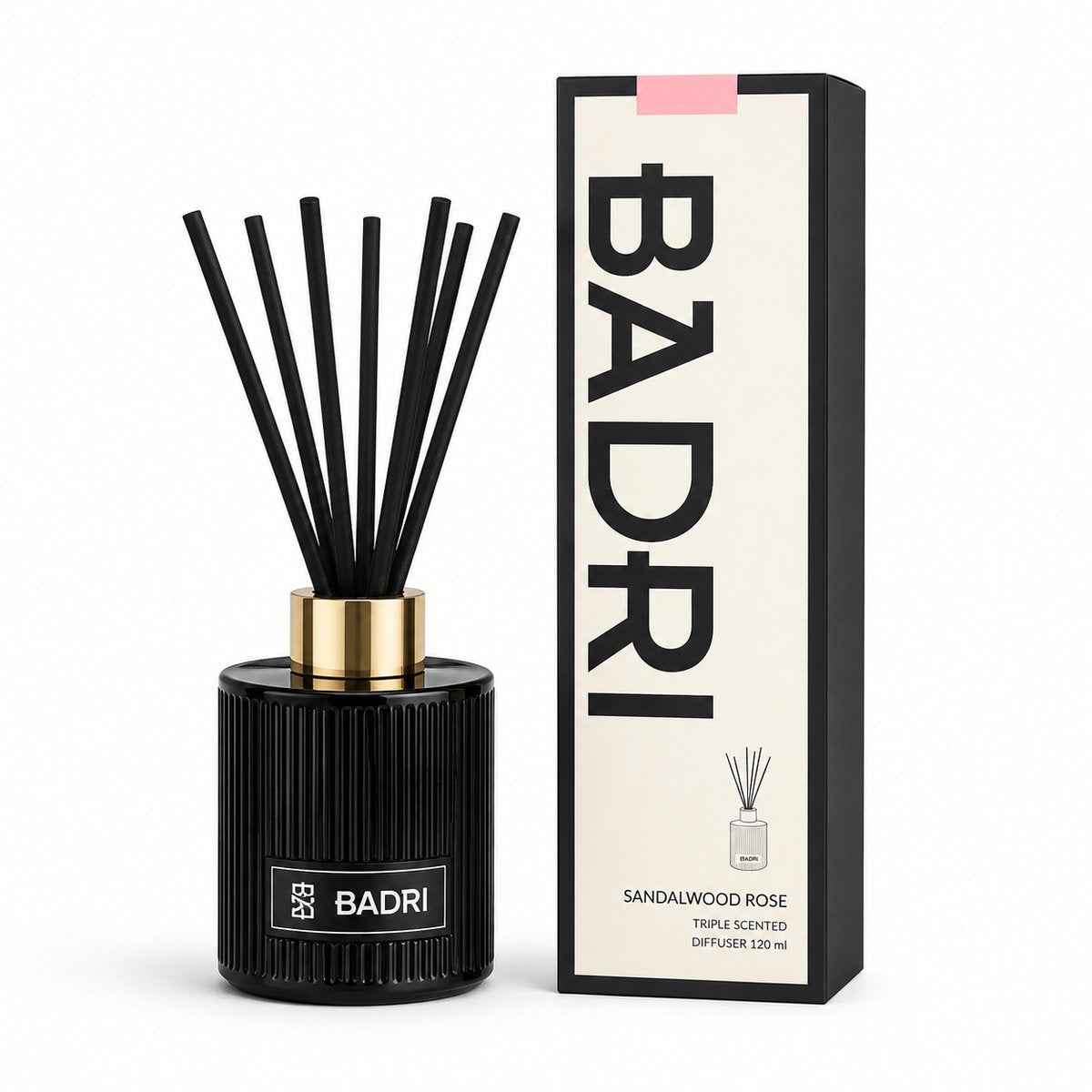 BADRI Geurstokjes Sandalwood Rose 120ML geurstokjes
