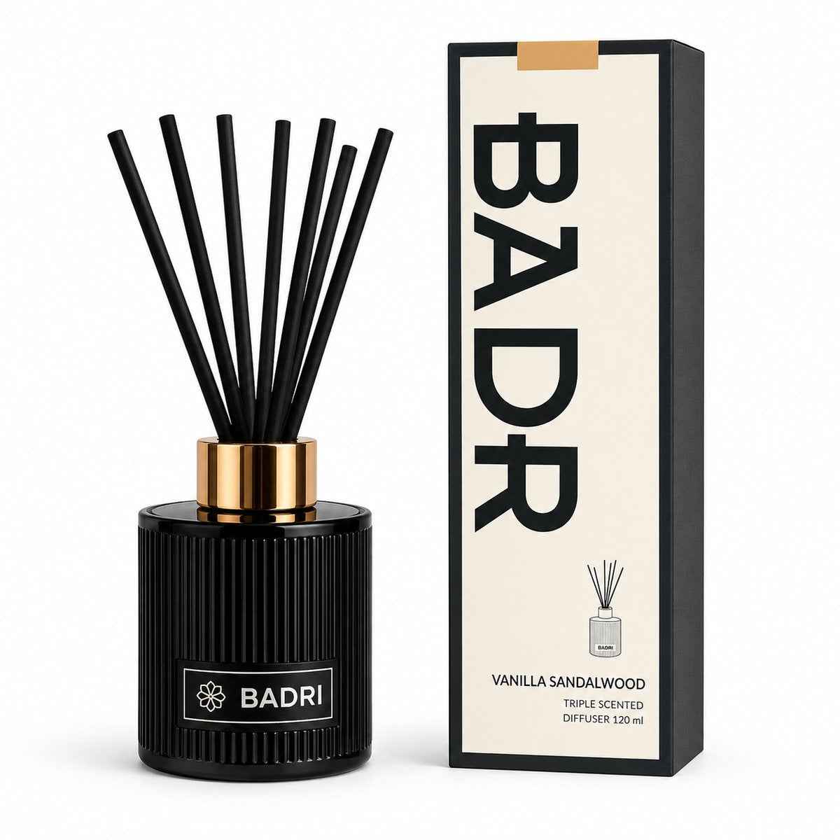 BADRI Geurstokjes Vanilla Sandalwood 120ML geurstokjes