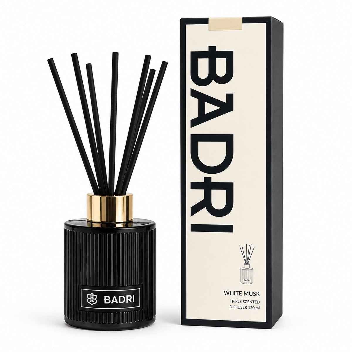 BADRI Geurstokjes White Musk 120ML geurstokjes