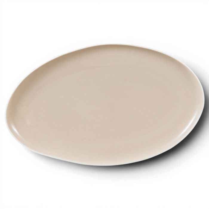 Bricard Barles Stone - Porseleinen Dinner Set - Serviesset - 27-delig - 6-Persoons - Wit/Taupe - Japandi
