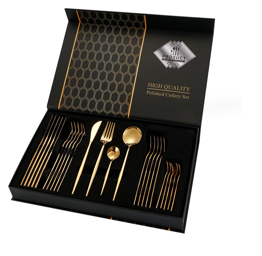 Cheffinger Besteckset - 24-teilig - Für 6 Personen 