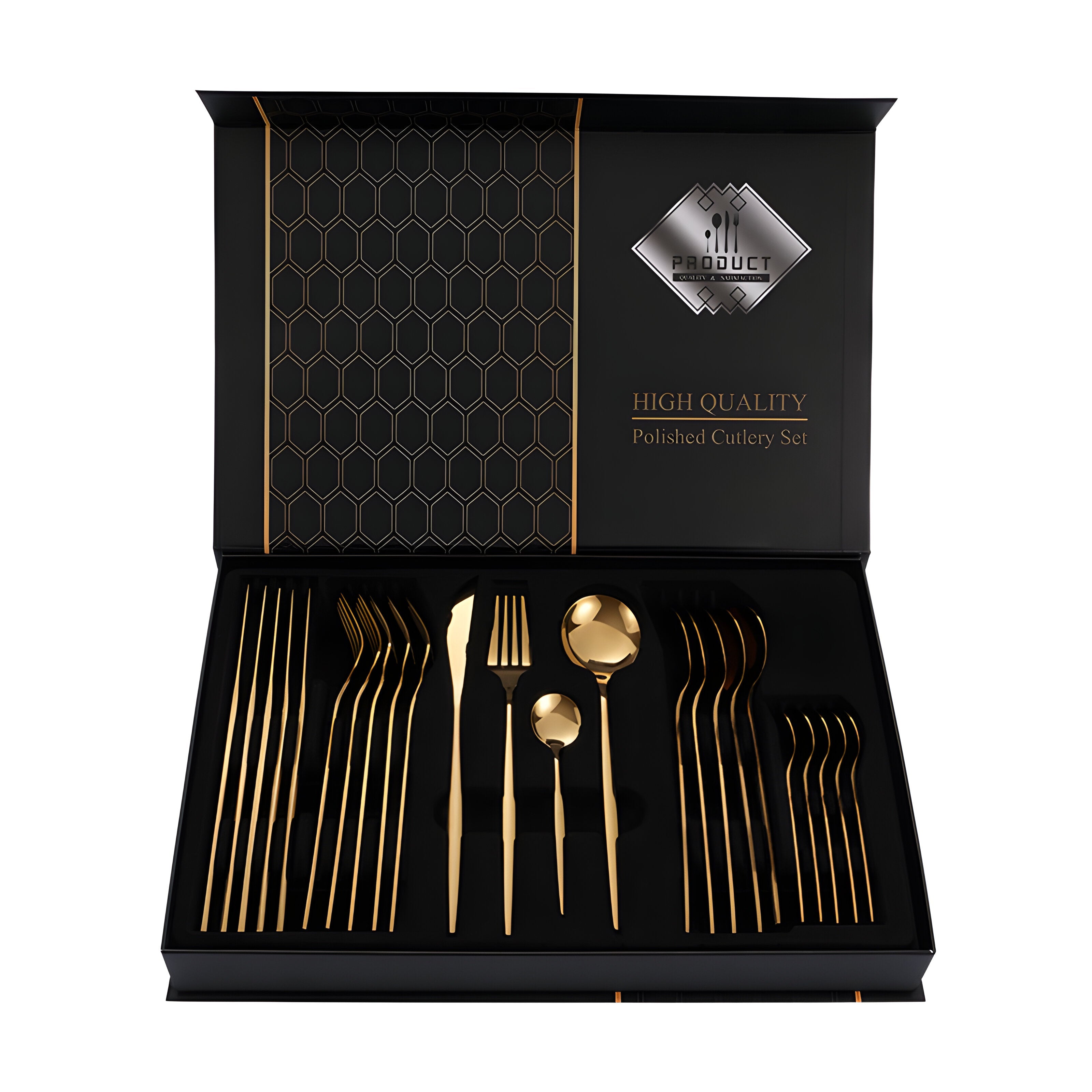 Clever Cutlery Set - 24-piece - Gold - For 6 Persons 