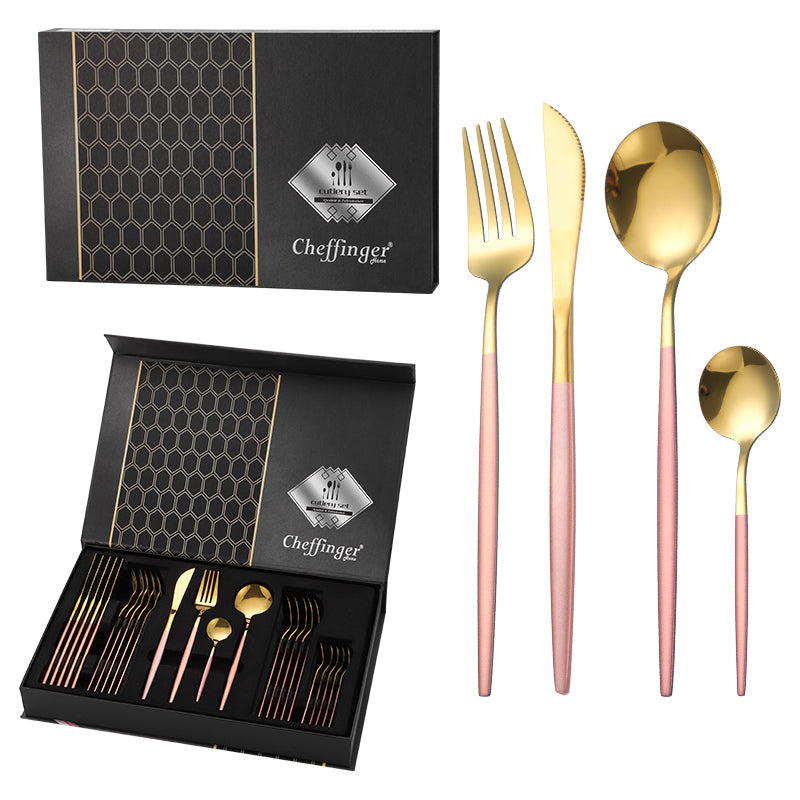 Cheffinger Besteckset - 24-teilig - Für 6 Personen 
