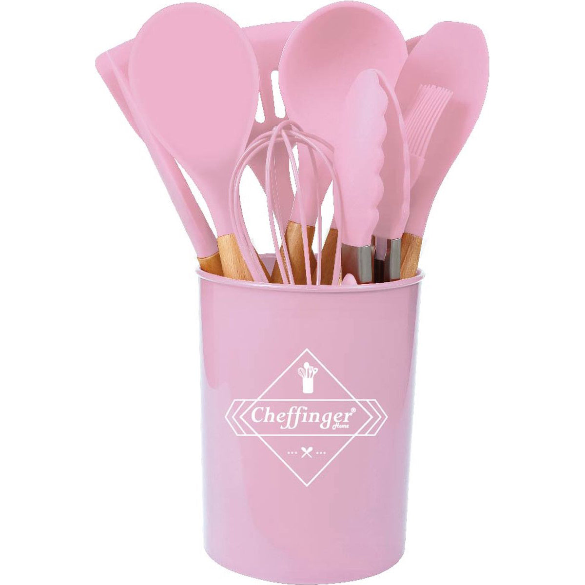 Cheffinger Kookgerei Set met Houder - 12-delig - Keukengerei Set