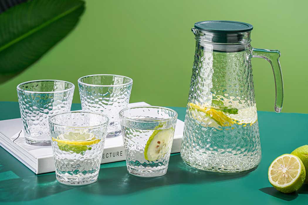 Cheffinger Luxe Karaf met 4 Glazen - 5-delig - TEKZEN