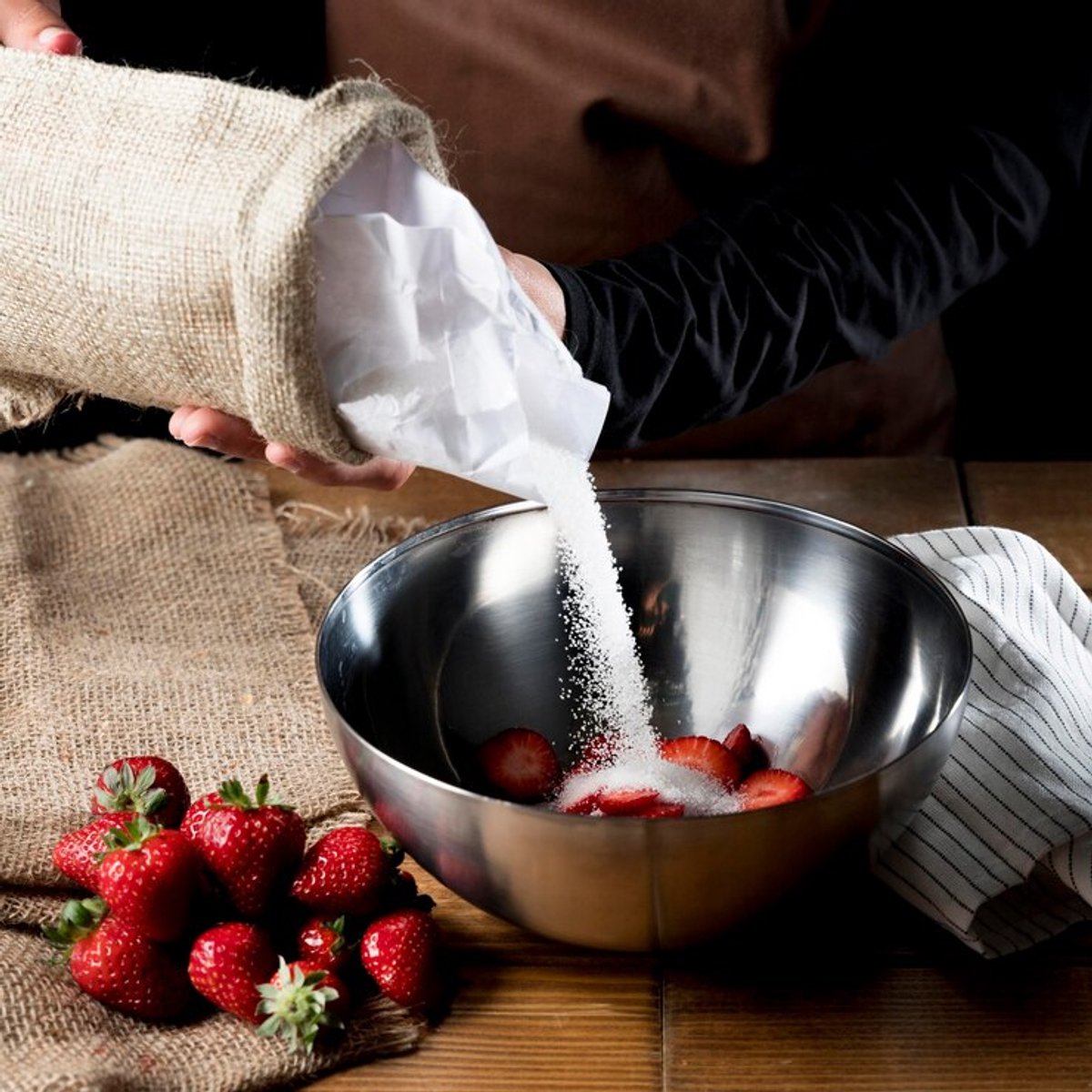 Cheffinger Mengkom - Set van 3 Keukenkommen met Deksels - 20/22/24cm - Kommenset