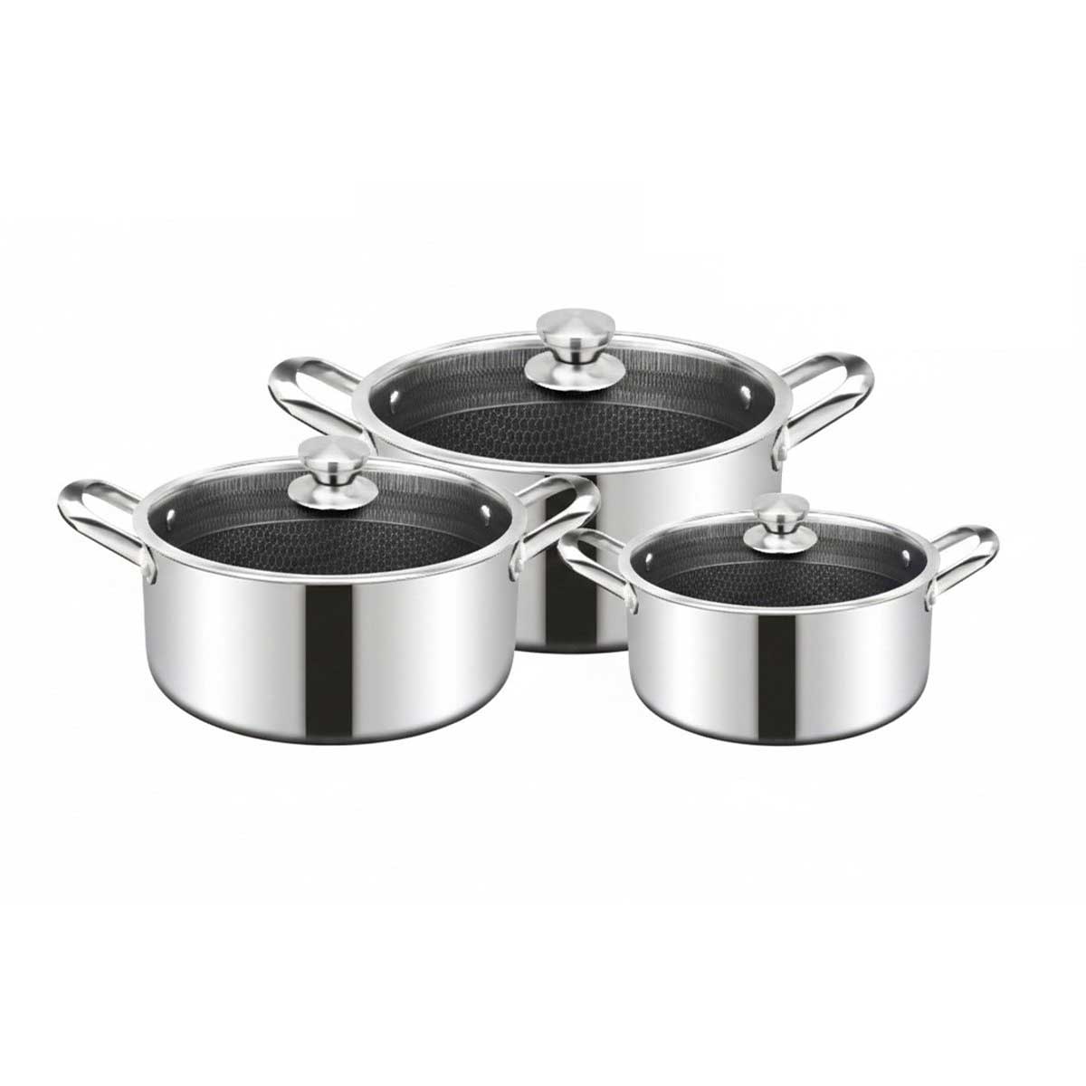 Cheffinger Pannenset met Deksel pannenset