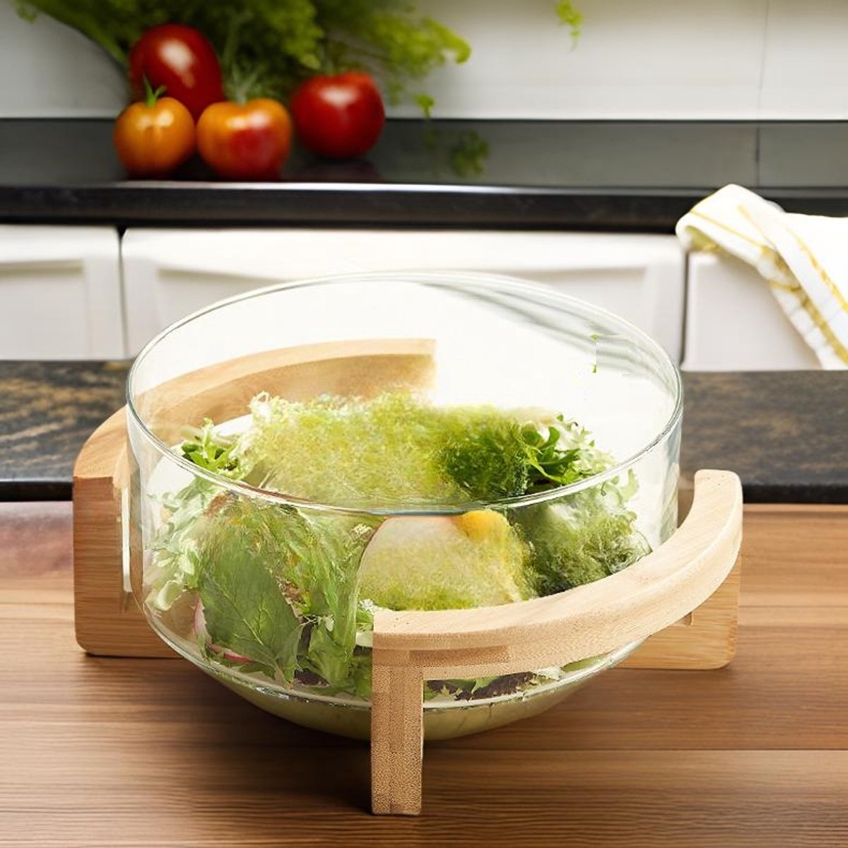 Cheffinger Saladeset - 4-delig - Bamboe