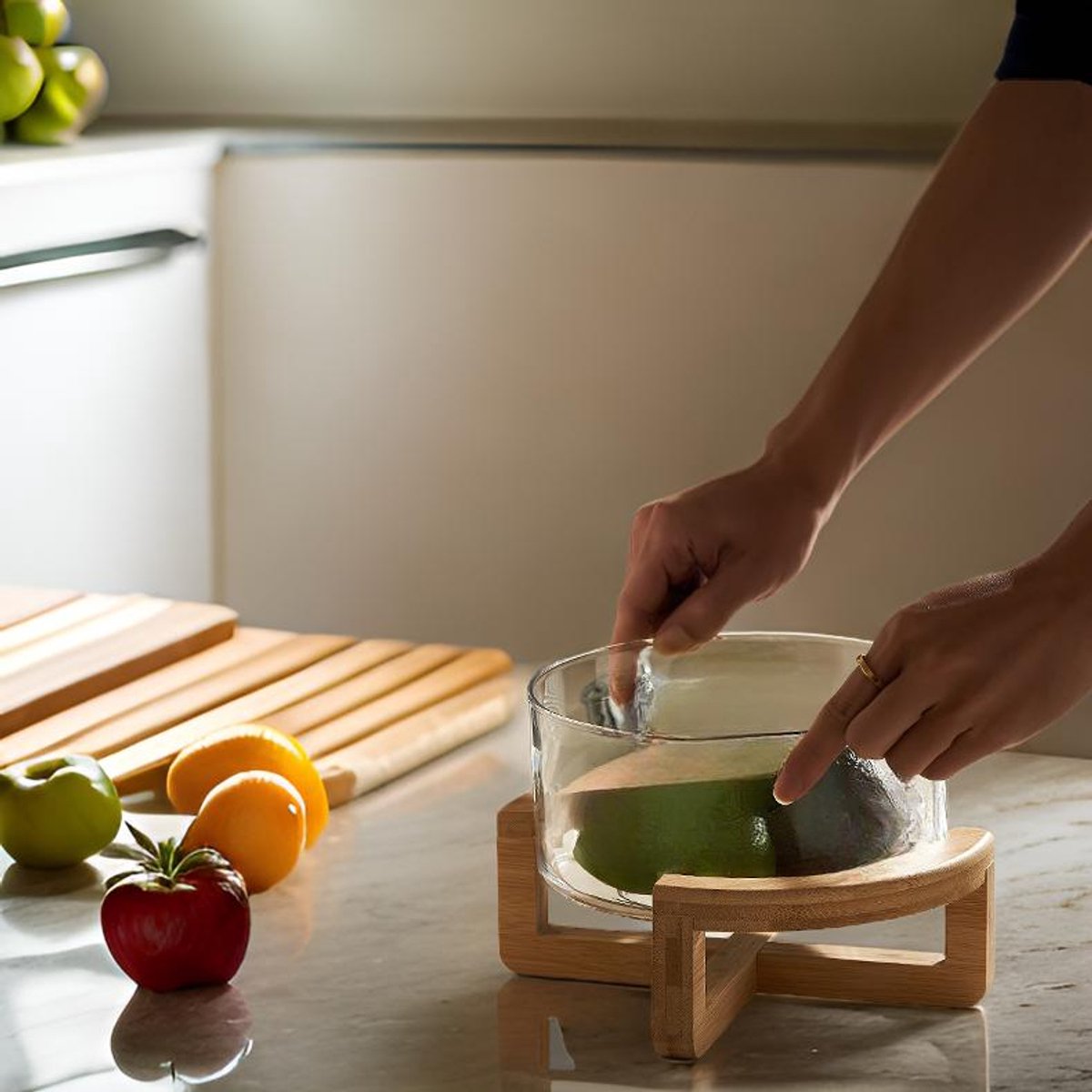 Cheffinger Saladeset - 4-delig - Bamboe