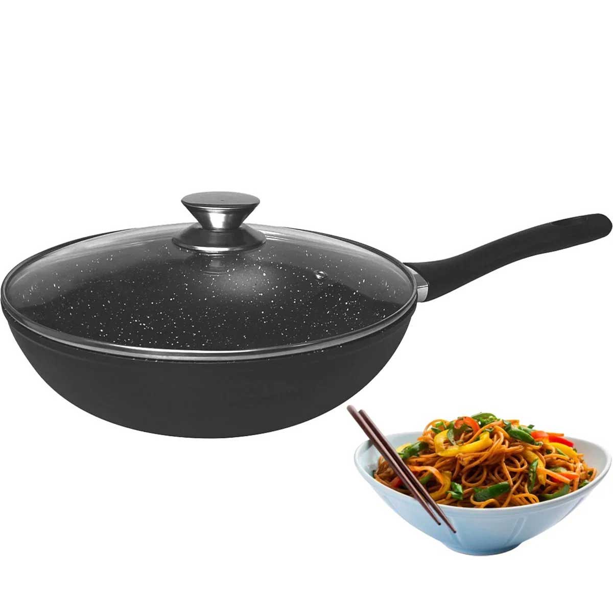 Cheffinger Wokpan met Deksel wokpannen
