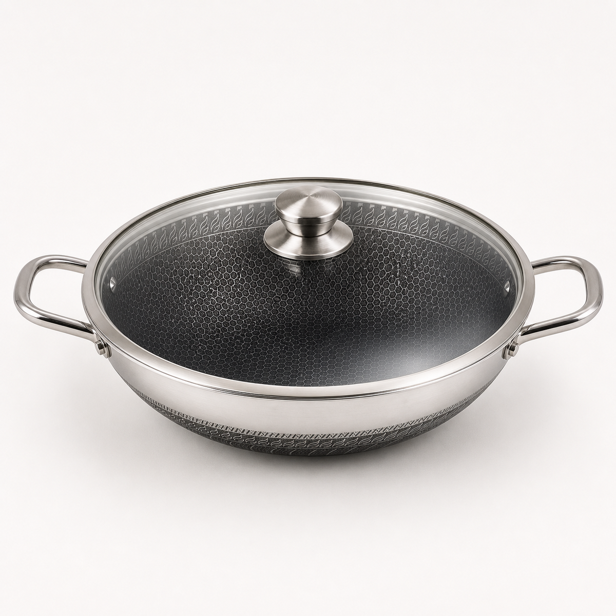 Cheffinger Wokpan met Deksel wokpannen