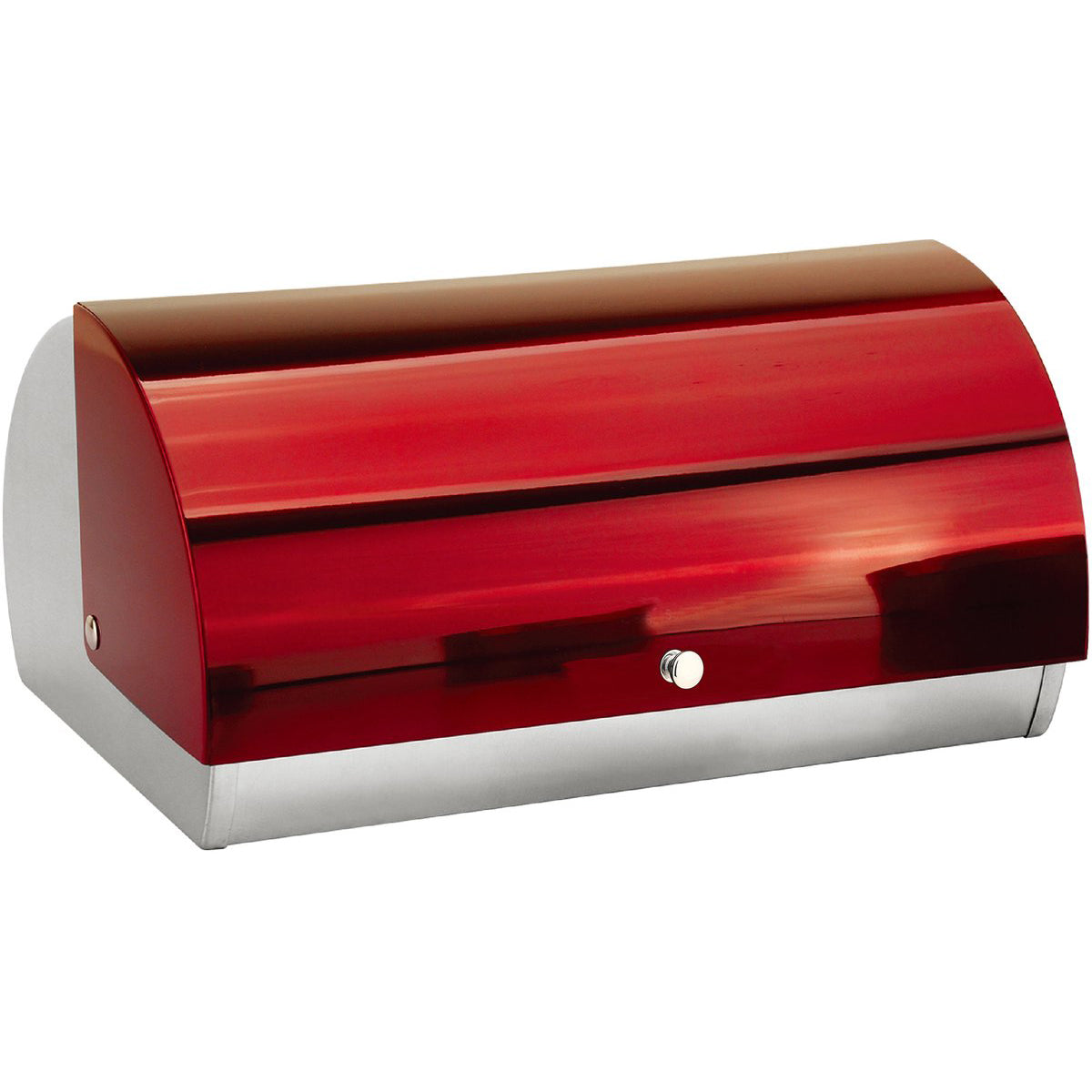 Clever Bread Bin - Metallic Red - Stainless Steel - 38cm