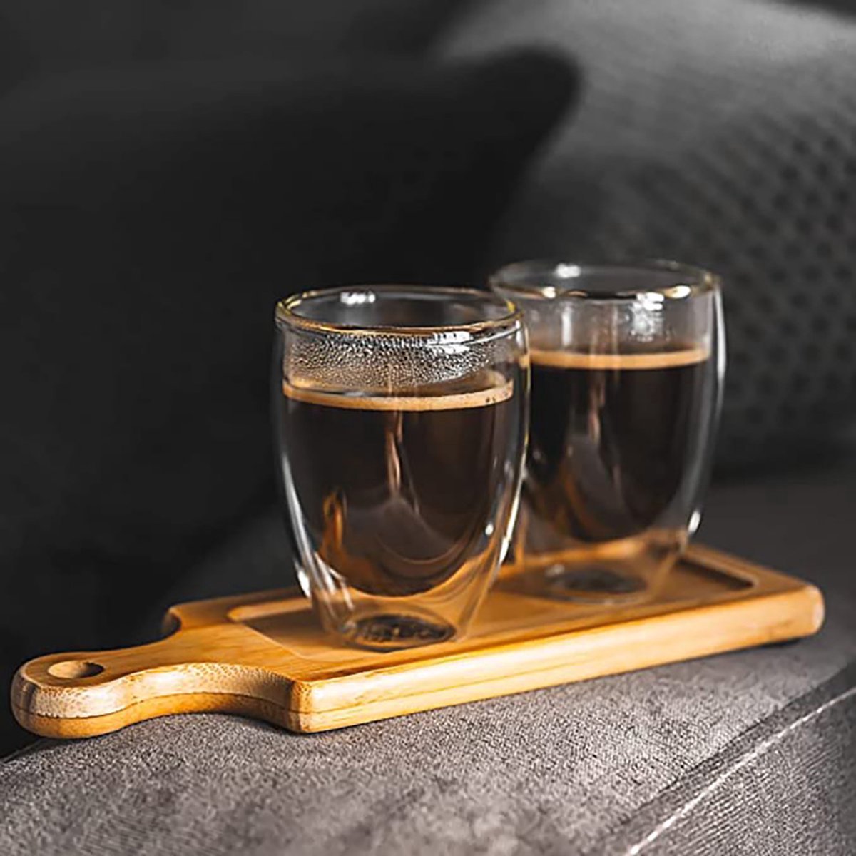 MONOO Dubbelwandige Glazen - 350 ml - Set van 6 - Koffieglazen - Theeglas - Cappuccino Glazen - Latte Macchiato Glazen - TEKZEN