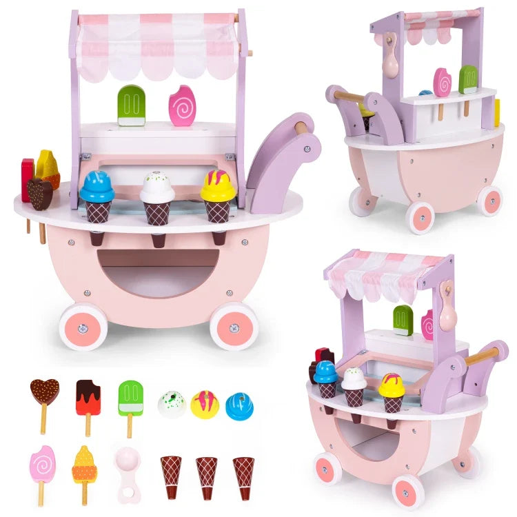 ECOTOYS Houten IJskar - 12-delig - Magnetisch IJs - Vanaf 3 Jaar – foto 1