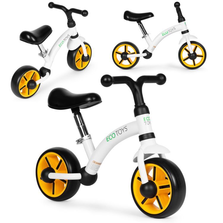 ECOTOYS Loopfiets - EVA Wielen - Verstelbaar Zadel - Zwart - 3+ – foto 1