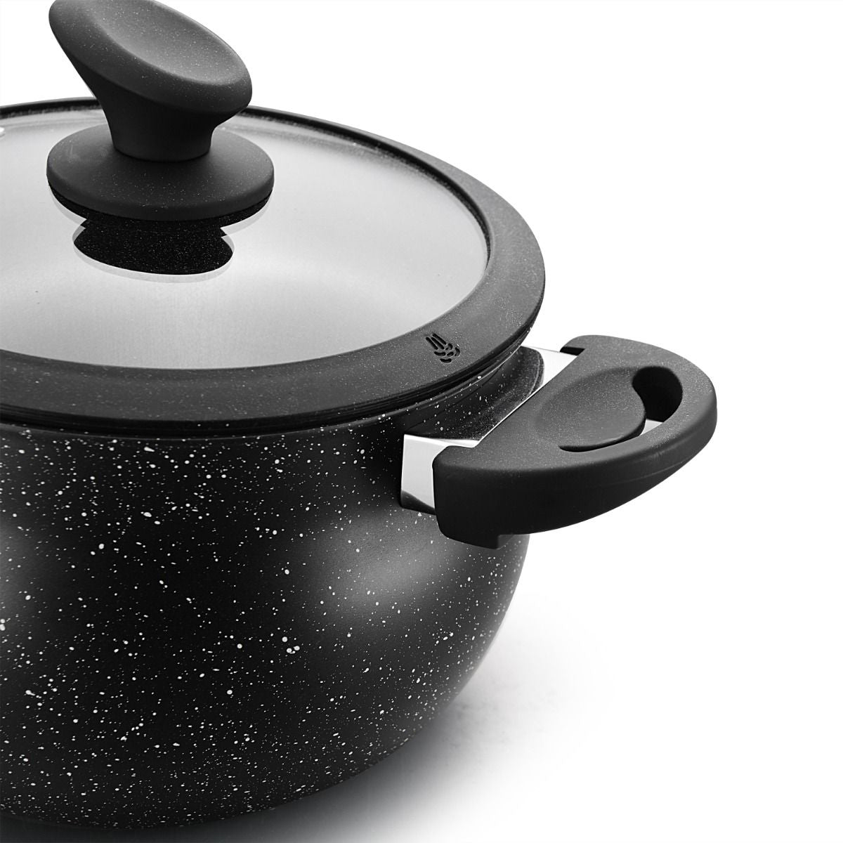 Ferveo Sahra Couscouspfanne - 8,4 Liter - 24 cm - Induktionsgeeignet - Dampfgarer - Schwarz