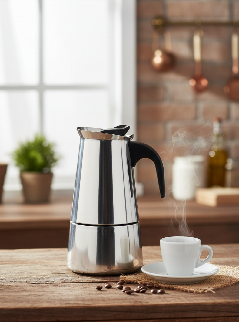 Cheffinger Koffie Percolator - Zilver - 6 Kopjes - Inductie