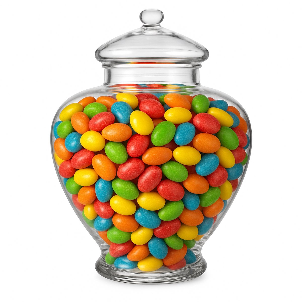 Glozini Glazen Snoeppot met Deksel - 20cm