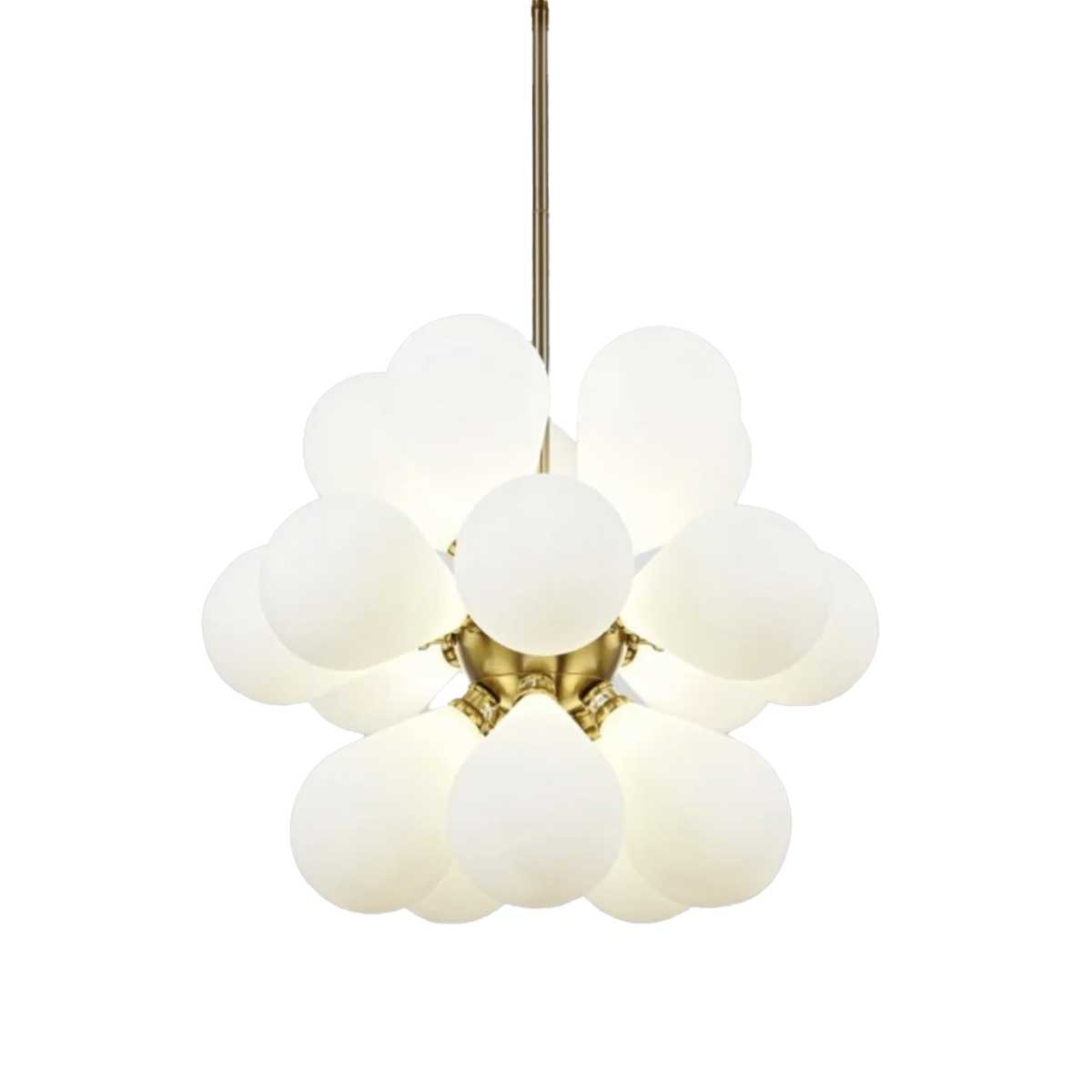 Kadirelli Industrielle Deckenlampe - 18x G9 - 40W - Kronleuchter - Hängelampe - Luxuriöse goldene Lampe