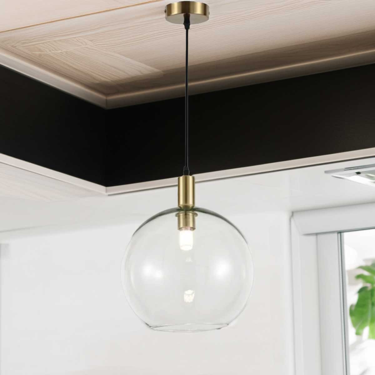Kadirelli Industrielle Deckenlampe - 1x E27 - 40W - Kronleuchter - Hängelampe - Luxuriöse goldene Lampe