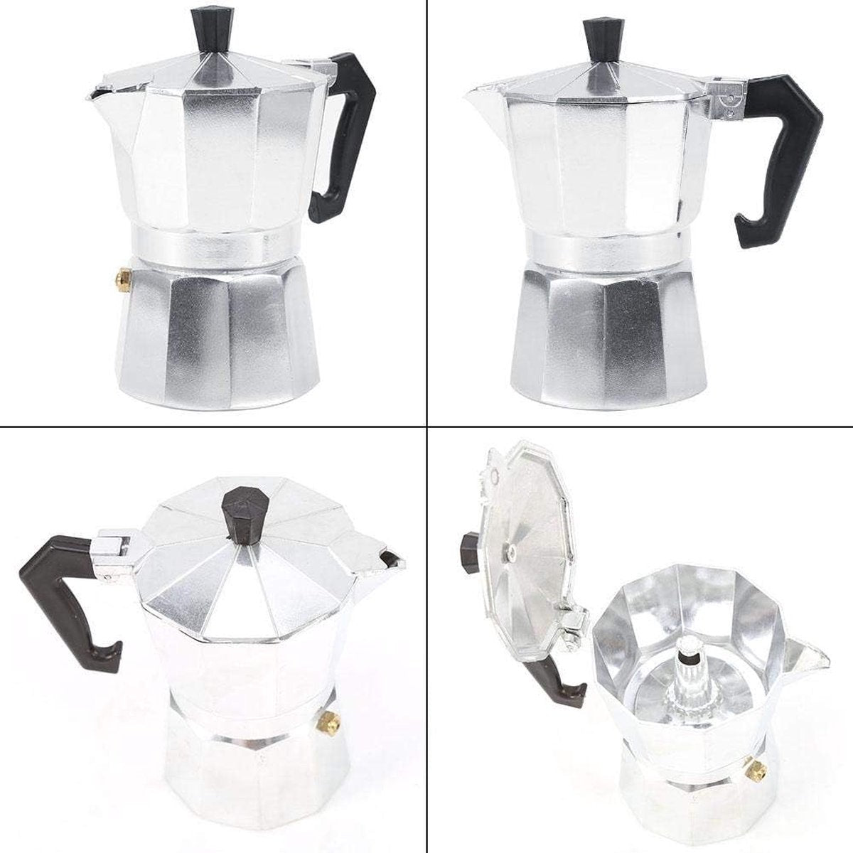 Kadirelli Coffee Percolator - 9 Cups - Induction - Silver