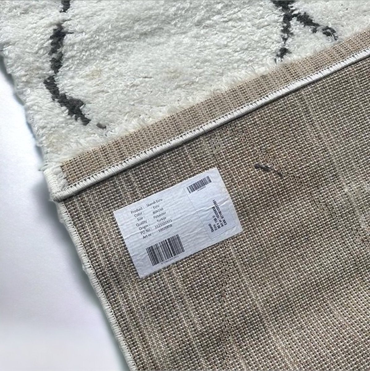 MONOO Keukenloper - Wit/Zwart - 80x150cm - Keuken Tapijt - Keukenmat - Loper Tapijt - Loper Vloerkleed - Vloerkleden - TEKZEN