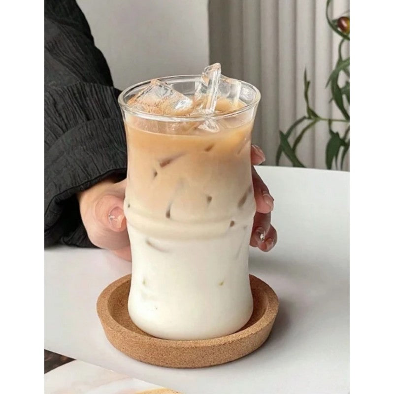 MONOO Gläser mit gewellter Wandung - 2 Stück - 415ml