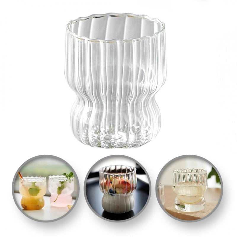 MONOO Rippenglas - 2 Stück - 260ml