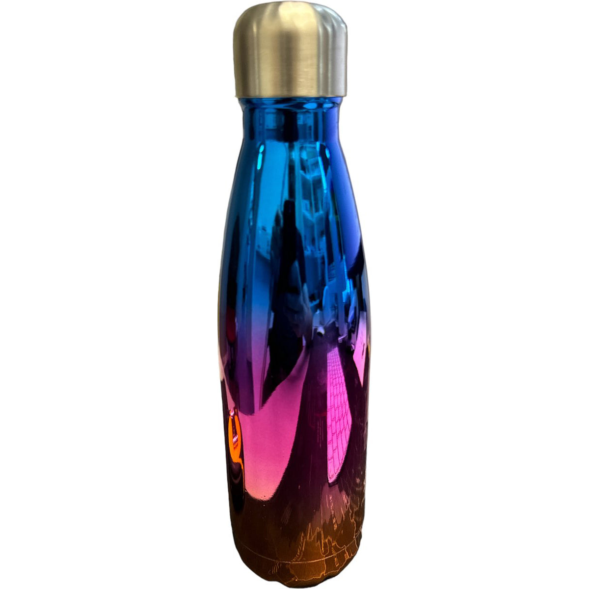 MONOO Thermosflasche – 500 ml – Blau/Lila/Orange – Doppelwandige Thermosflasche – Trinkflasche – BPA-frei – Teeflasche – Thermos