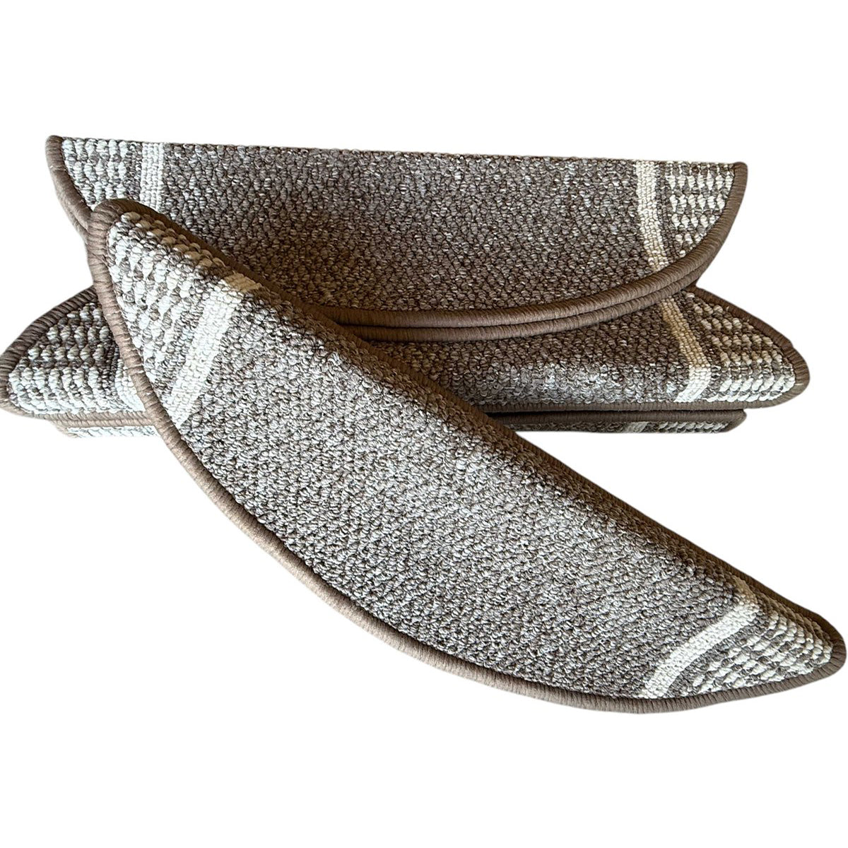 MONOO Trapmatten Set - Bruin Design - 15 Stuks - Halve Maantjes voor Trap