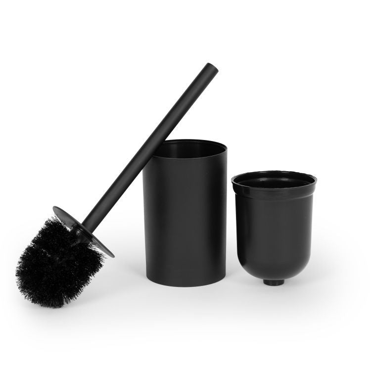 ModernHome Toiletrolhouder - Met Toiletborstel & Plankje - Zwart – foto 7