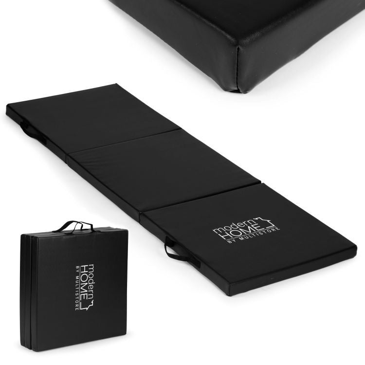 MovePro Opvouwbare Fitnessmat - 182 x 60 x 5 cm - Zwart – foto 1