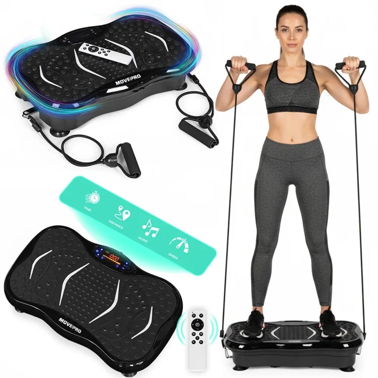 MovePro Trilplatform - Met Weerstandsbanden & Afstandsbediening - Vibration Plate – foto 1
