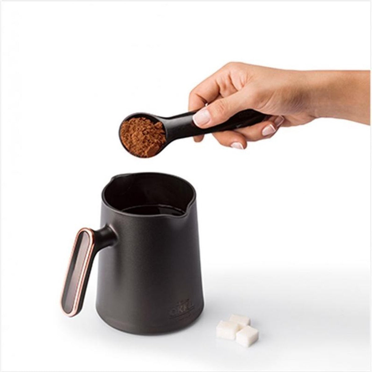 Okka Minio Copper/Black - Turkish Coffee Maker - Turkish Coffee - Türk Kahvesi - Electric Turkish Coffee Maker 
