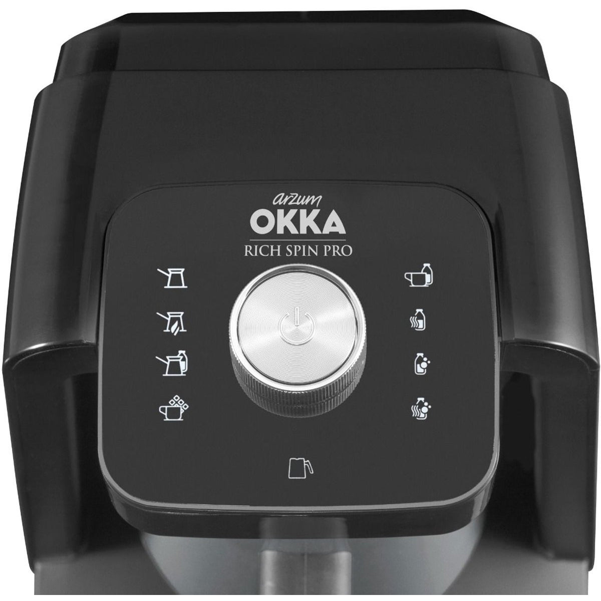 Okka Rich Spin Pro - Zwart/Chroom - Turkse Koffieapparaat - Turkse Koffie - Türk Kahvesi - Electric Turkish Coffee Maker