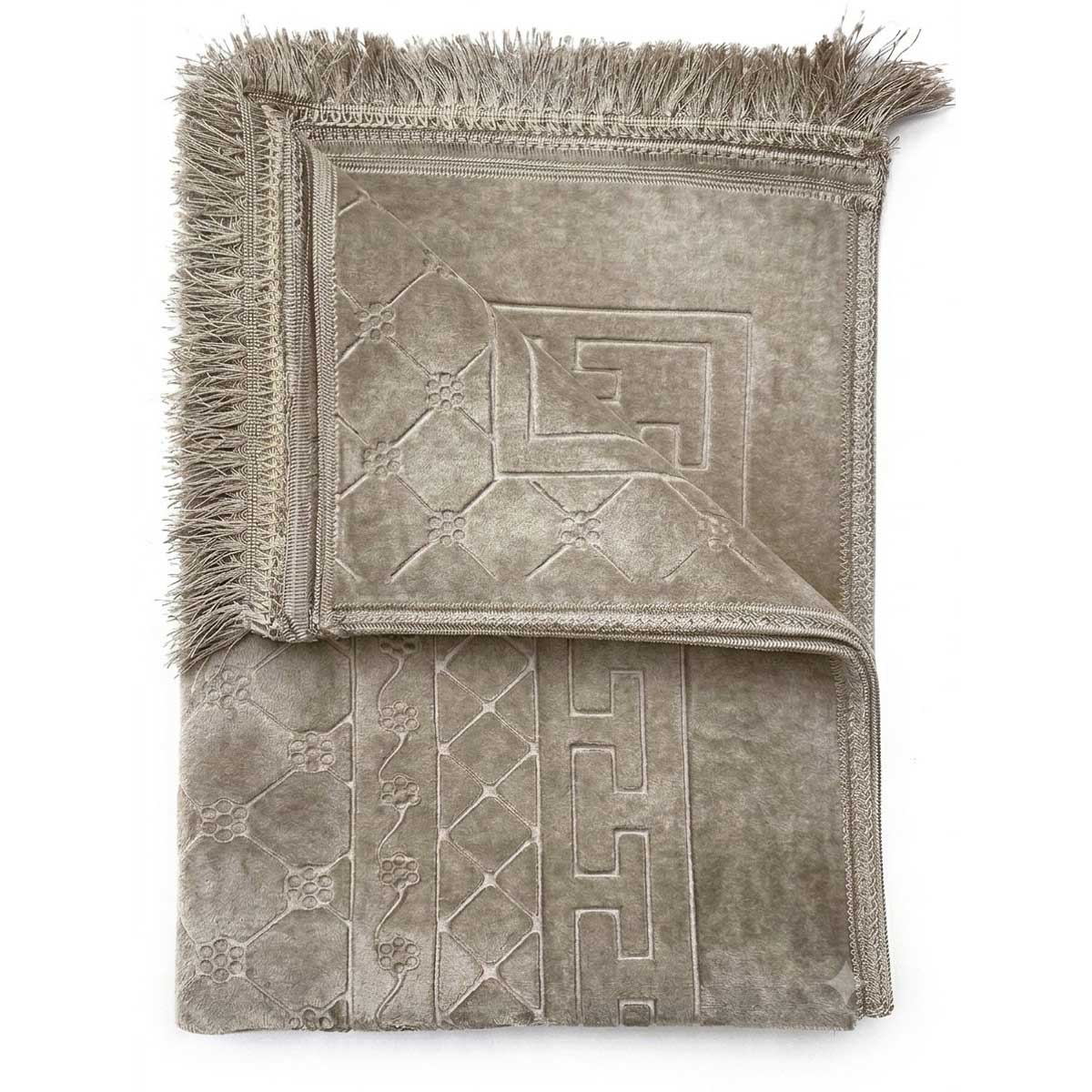 TEKZEN Gebedskleed - Crème - 120x80cm - Fluweel Zachte Islamitische Gebed Kleed - Seccade – foto 1