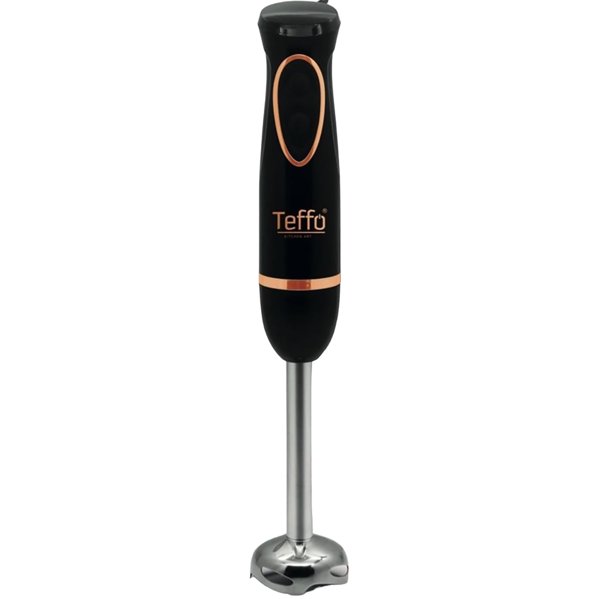 Teffo Hand Blender - 2 Speeds &amp; Ergonomic Handle, Removable Rod - 200 Watt - Black / Rose Gold