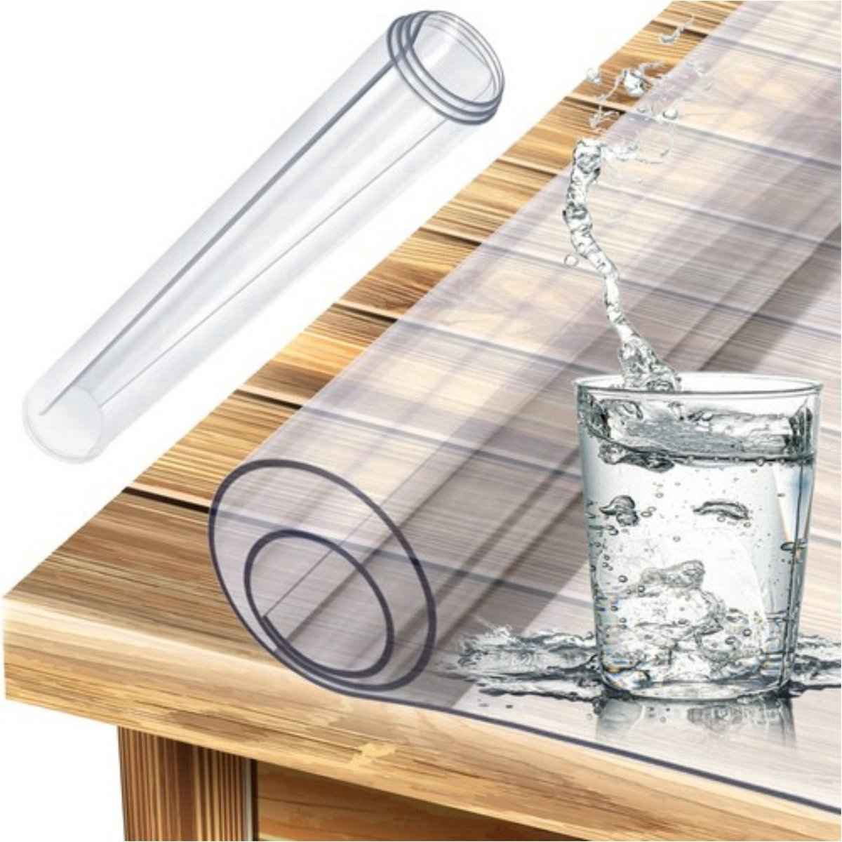 Transparant Tafelzeil - 90x50 cm - 2mm Dik - Waterdichte Tafelbeschermer - Gemakkelijk Schoon te Maken - Tafelkleed