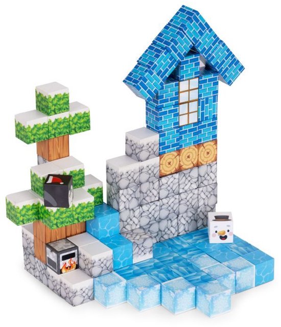 Magnetische Bouwblokken Set Winter - 124 Delig - Magnetisch Constructiespeelgoed - Educatief Bouwspeelgoed voor Kinderen – foto 4