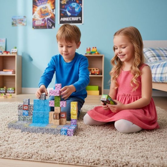 Magnetische Bouwblokken Set - 112 Delig - Magnetisch Constructiespeelgoed - Educatief Bouwspeelgoed voor Kinderen – foto 4