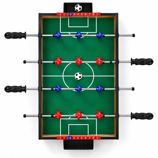 ECOTOYS Mini Tafelvoetbaltafel - 50x30 cm - Tafelvoetbalspel voor Kinderen - Compact Voetbalspel – foto 5