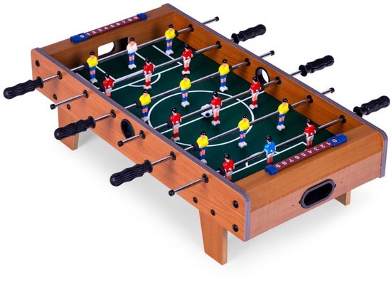 ECOTOYS Mini Tafelvoetbaltafel - 70x35 cm - Hout - Tafelvoetbalspel voor Kinderen – foto 2