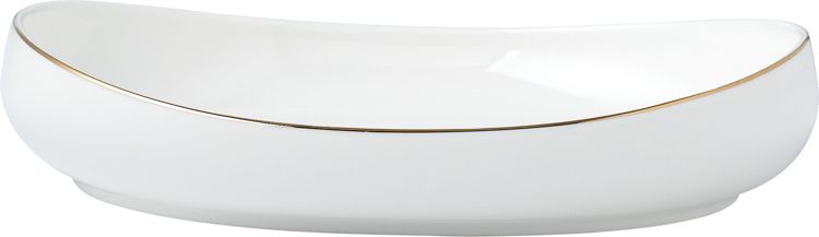 Bricard Rodez - Porseleinen Serviesset Set - Dinner Set - 27-delig - 6-Persoons - Wit/Goud