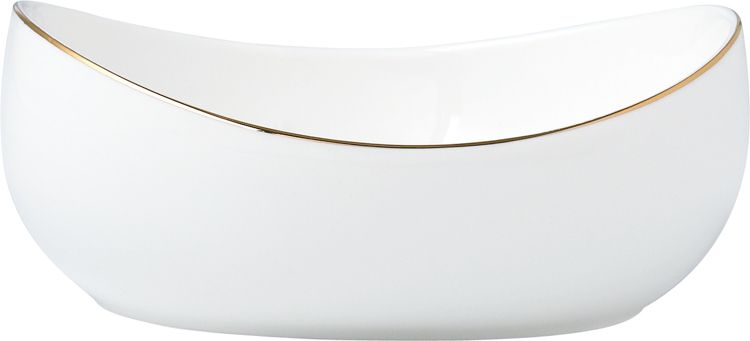 Bricard Rodez - Porseleinen Serviesset Set - Dinner Set - 27-delig - 6-Persoons - Wit/Goud