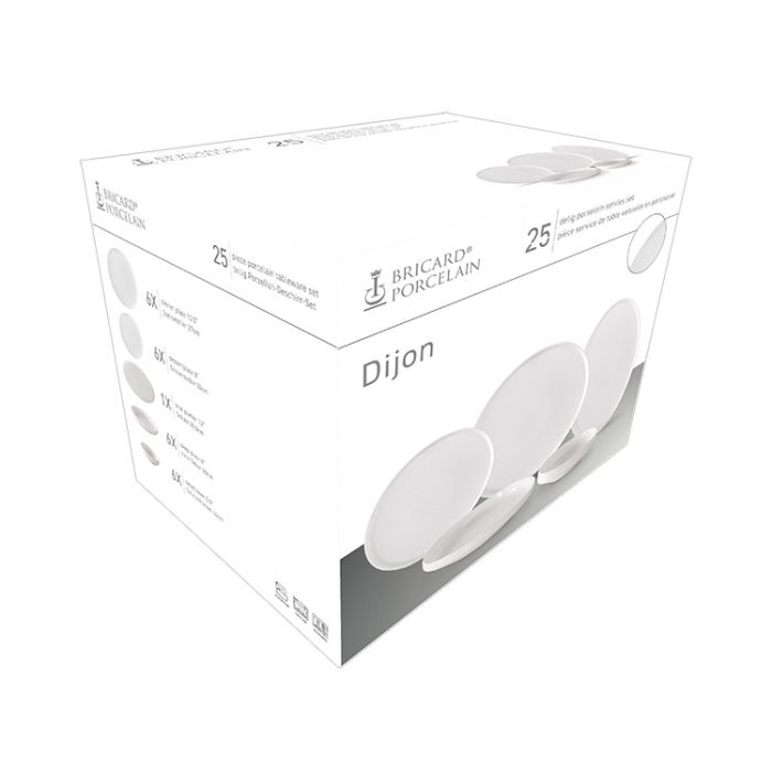 Bricard Dijon Serviesset Wit 25-delig Porselein – productfoto 7